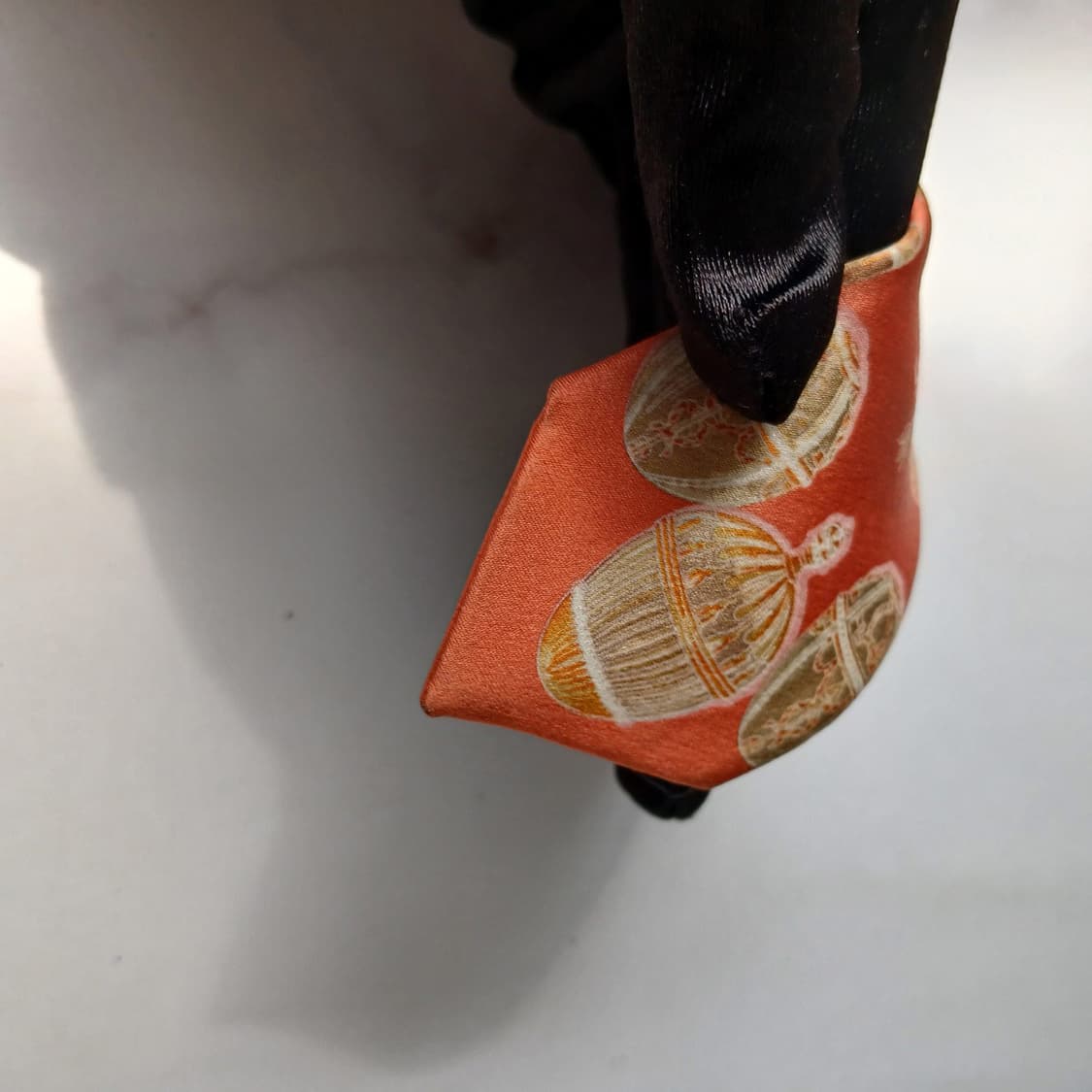 지안프랑코 페레 실크 오렌지 페이즐리 넥타이 9.7cm A+등급 G7
 상품이미지10