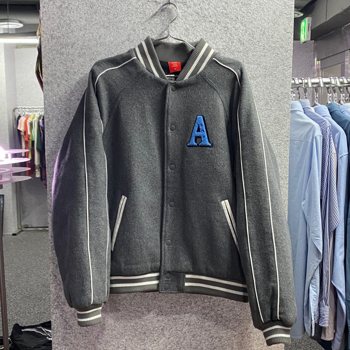 ASOF 컬러블럭로고 울 바시티 B3683 상품이미지2