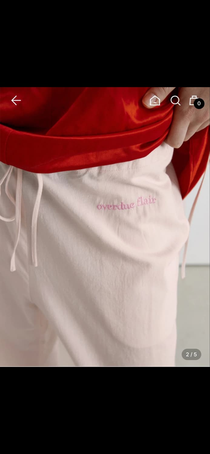오버듀플레어 COTTON SHEER PANTS_BABY PINK 상품이미지2