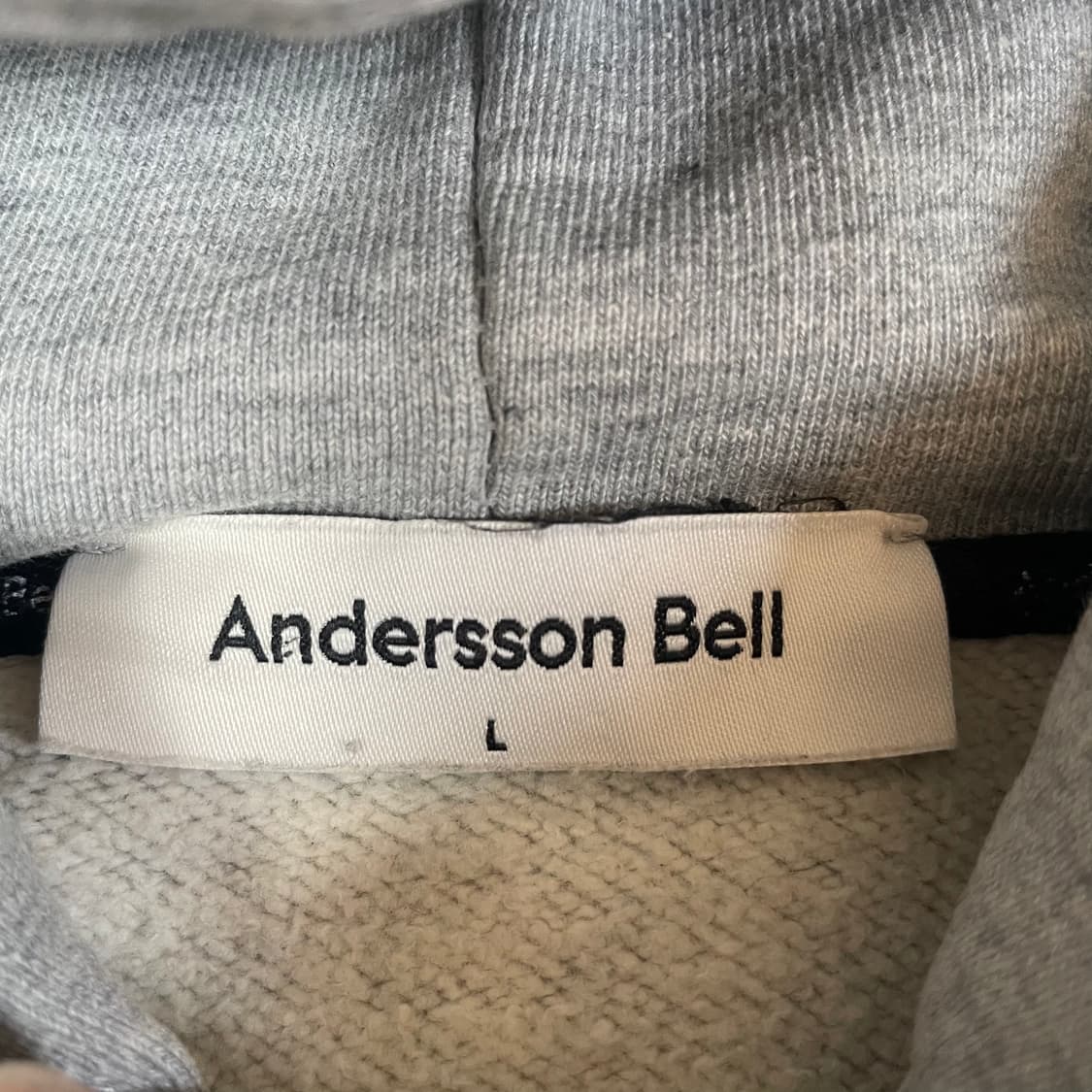 앤더슨벨 미니로고 그레이 기모 후드티 L 상품이미지5