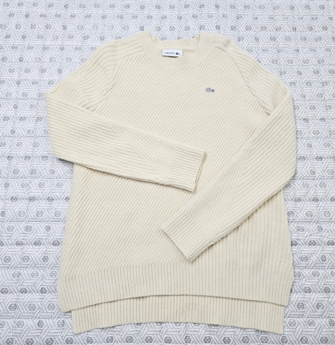 라코스테 아이보리 리브 니트 95 상품이미지4