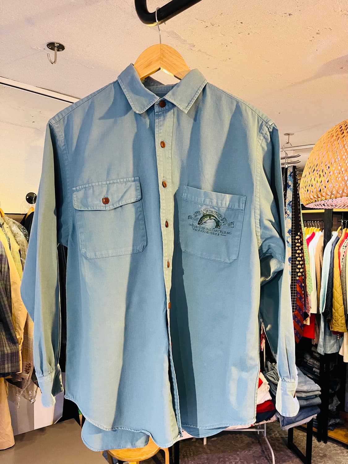 폴로 컨트리 플라이 피싱 자수 셔츠(일본제) 상품이미지1