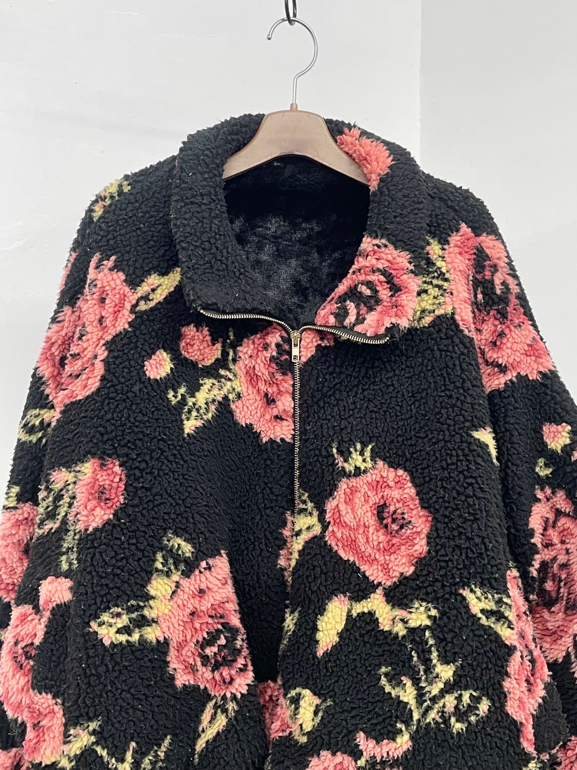 플로럴 부클 플리스 자켓  상품이미지5