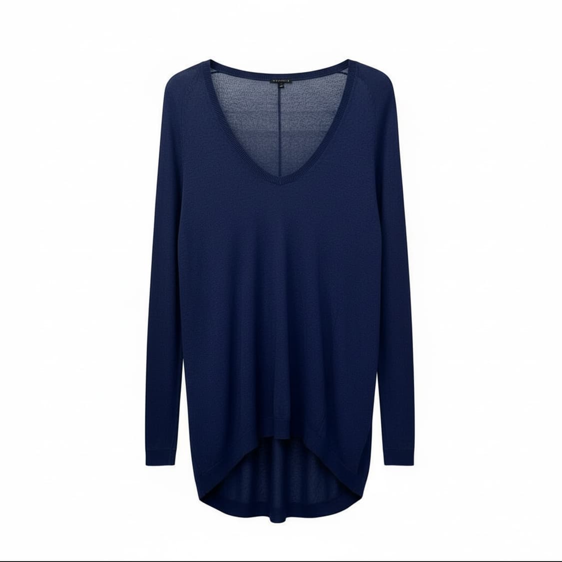 Theory 띠어리 캐시미어 시스루 니트 탑 U넥 포켓 디테일 딥네이비 상품이미지1