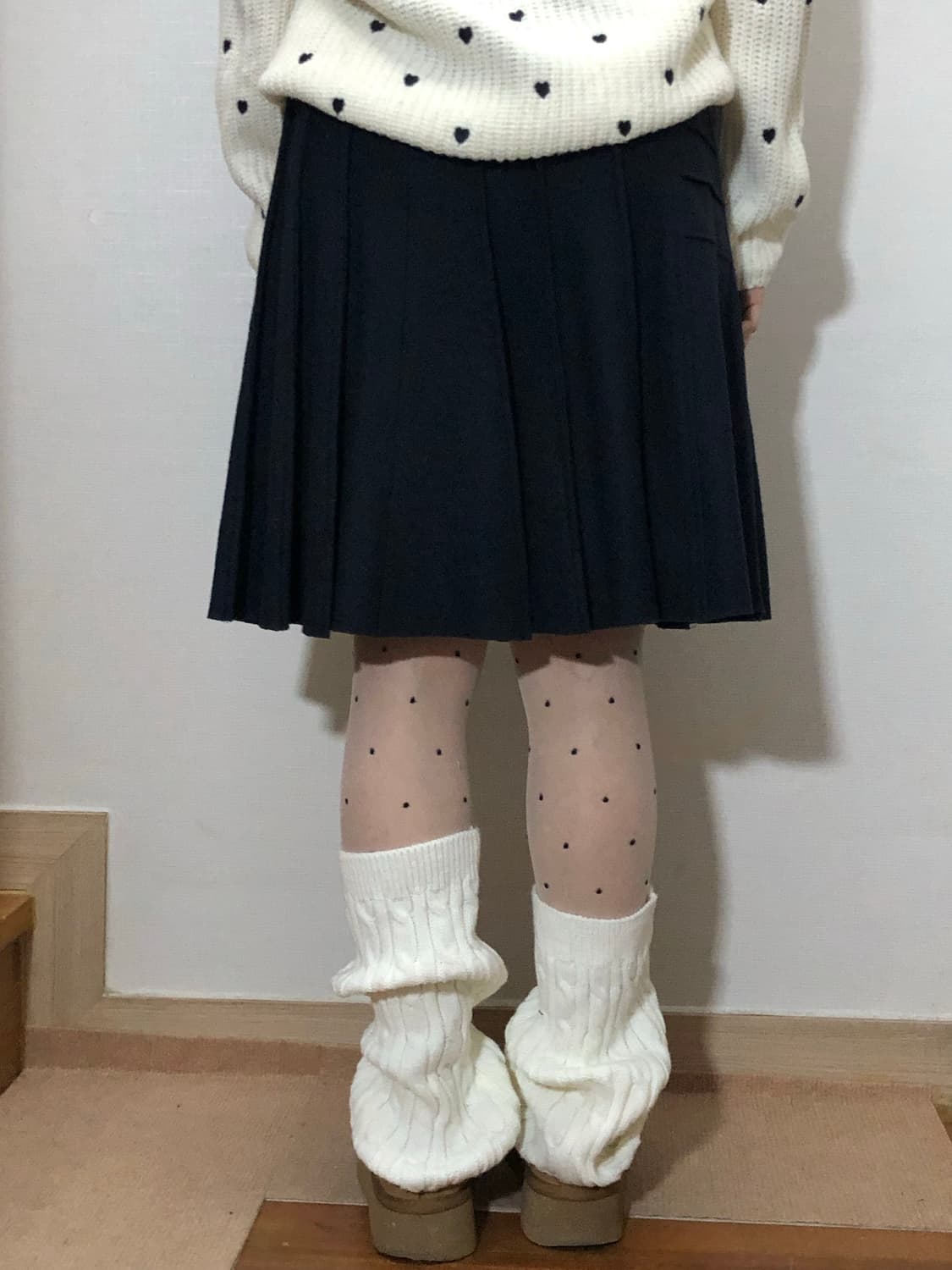 빈티지 네이비 플리츠 스커트 상품이미지7