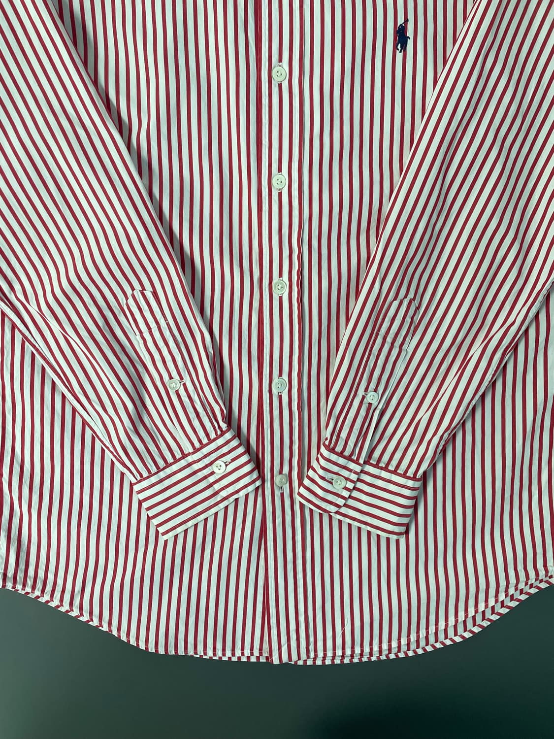 [S] 폴로 랄프로렌 코튼 자수 포니 스트라이프 셔츠 커스텀핏 상품이미지5