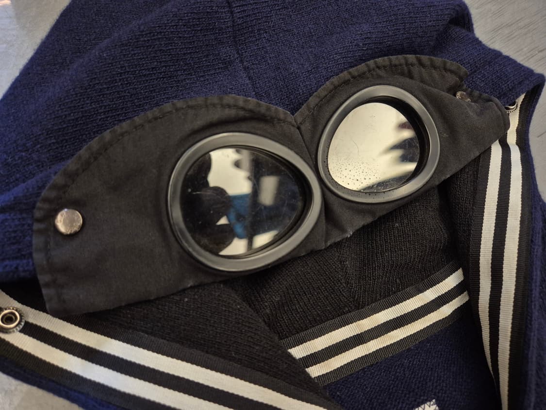 00s C.P COMPANY 고글 후드 니트 짚업 상품이미지5