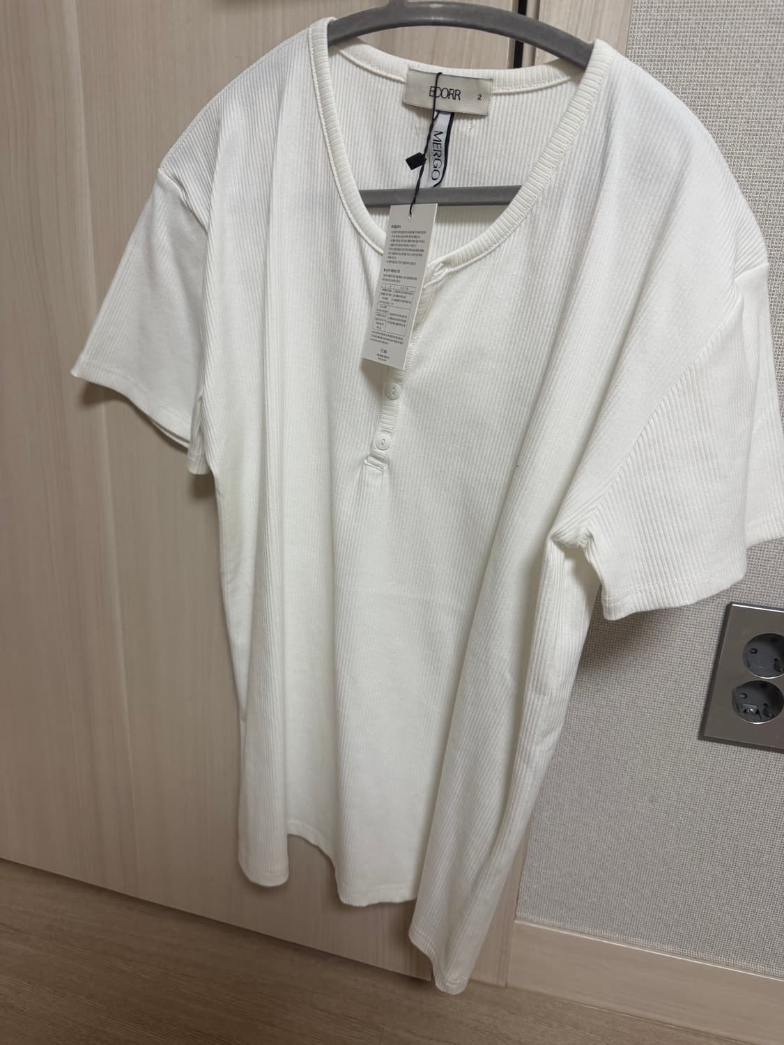 KKST 이코르 ECORR 반팔 헨리넥 두개 사이즈 2(2) 새상품 상품이미지3