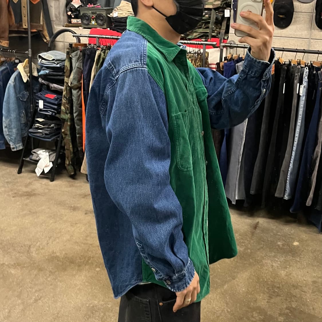 90s 타미진스 코듀로이 데님 셔츠 (105) 상품이미지8