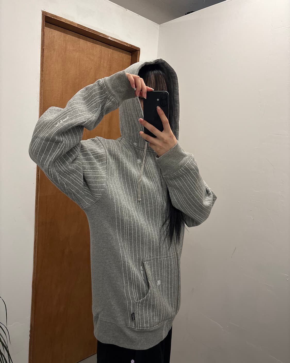 STUSSY Stripe Zip Hoodie 상품이미지3