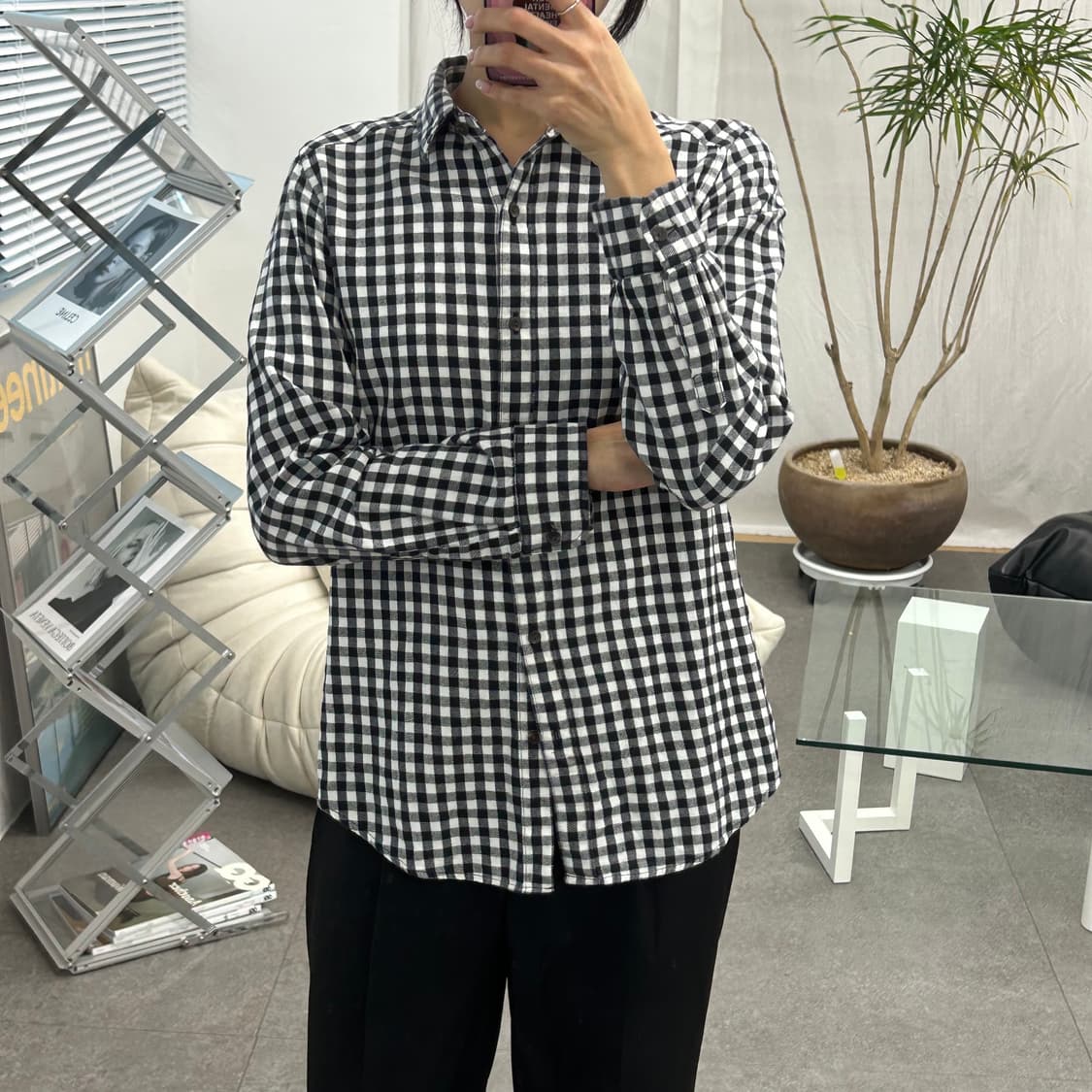 유니클로 체크셔츠 상품이미지2