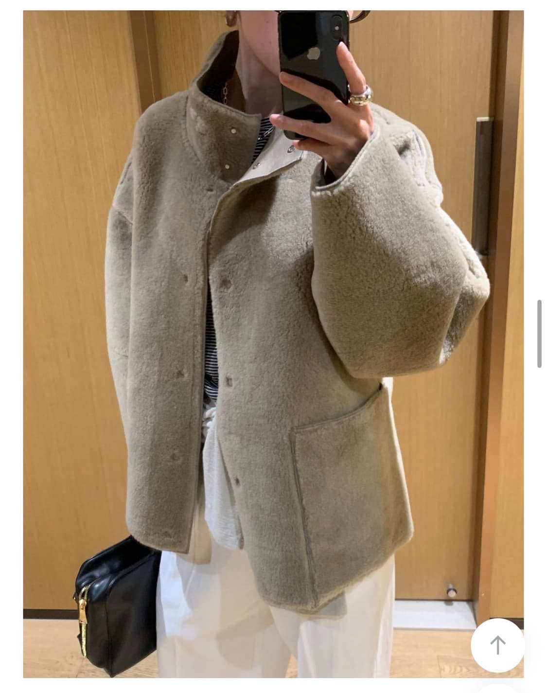 씨유쑨 포그 시어링 코트 브라운 상품이미지1