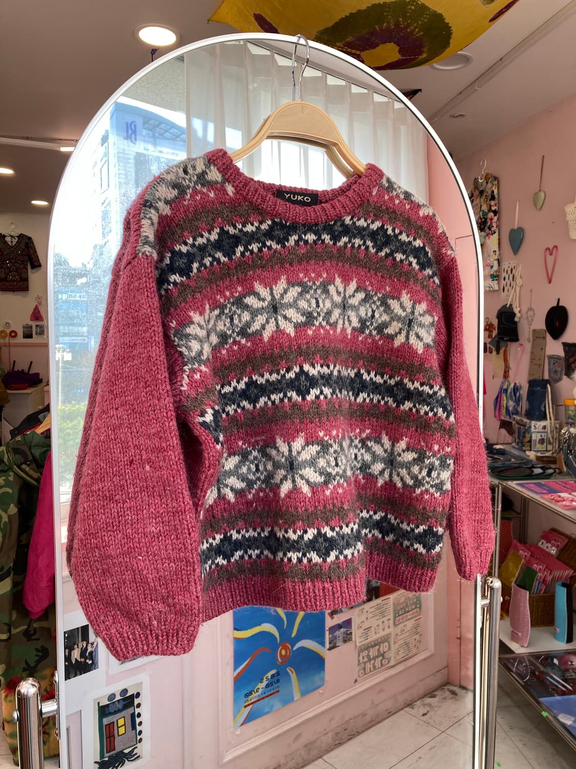 울 100% 노르딕 패턴 니트 상품이미지1