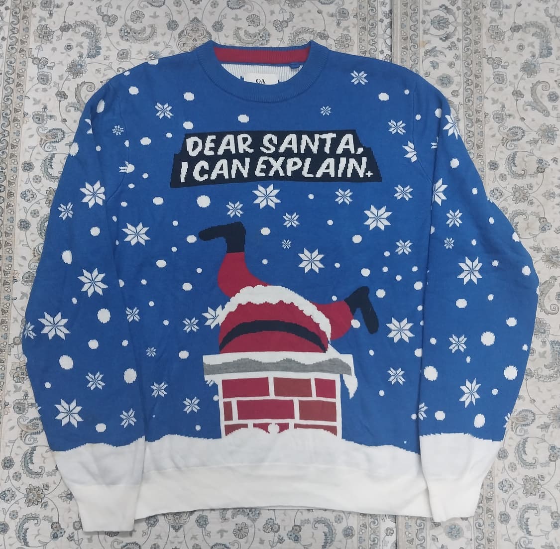 C&A 캔다 크리스마스 산타 니트 스웨터 XL 상품이미지1