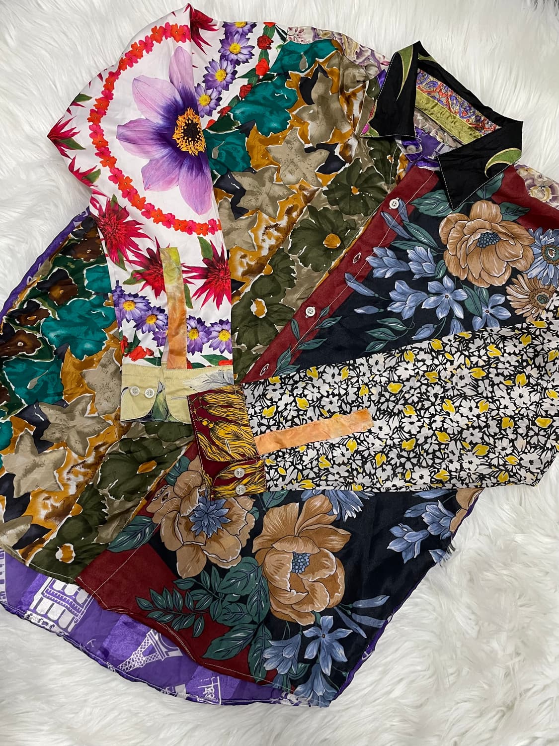 Silk linen patterned shirt 상품이미지3