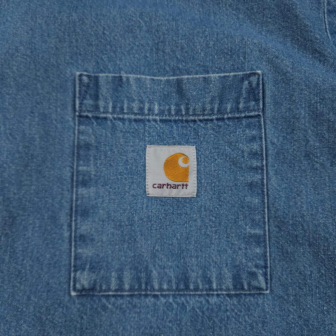 2XL(110) 칼하트 원포켓 데님셔츠 진청 상품이미지3