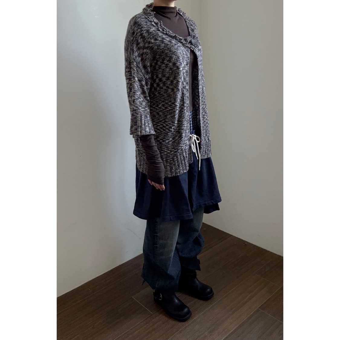 Poncho Knit Cardigan 상품이미지2