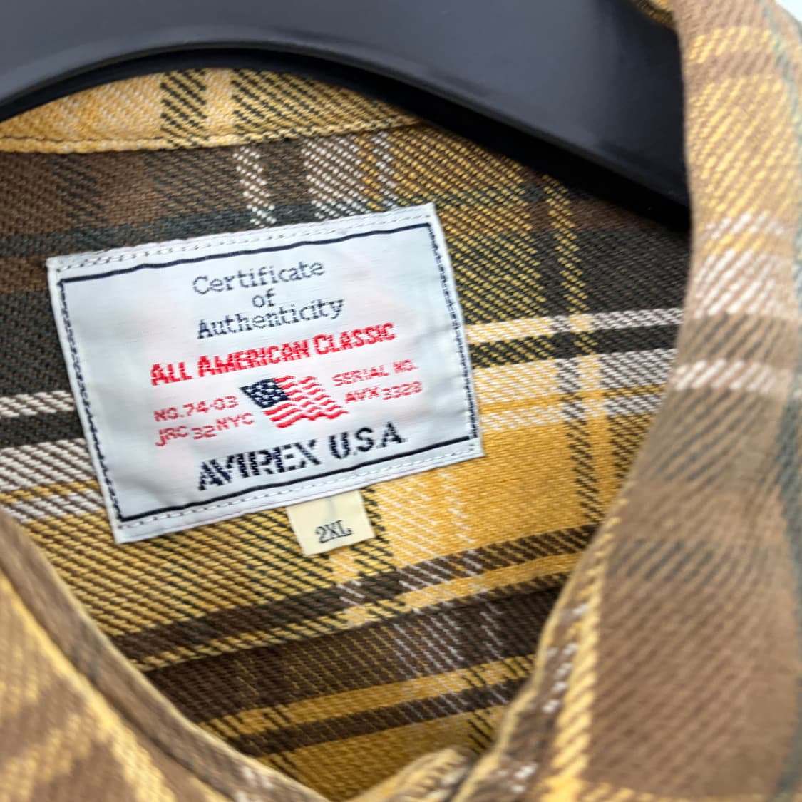 아비렉스 체크 플란넬 셔츠 상품이미지7