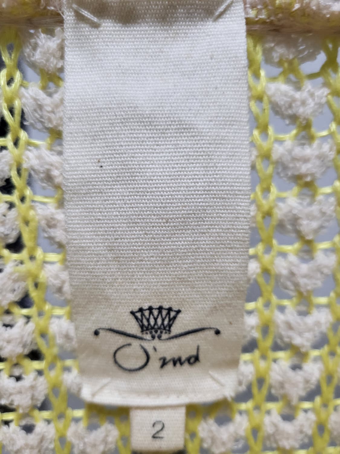 O'2nd 노란색 니트 90사이즈 상품이미지2