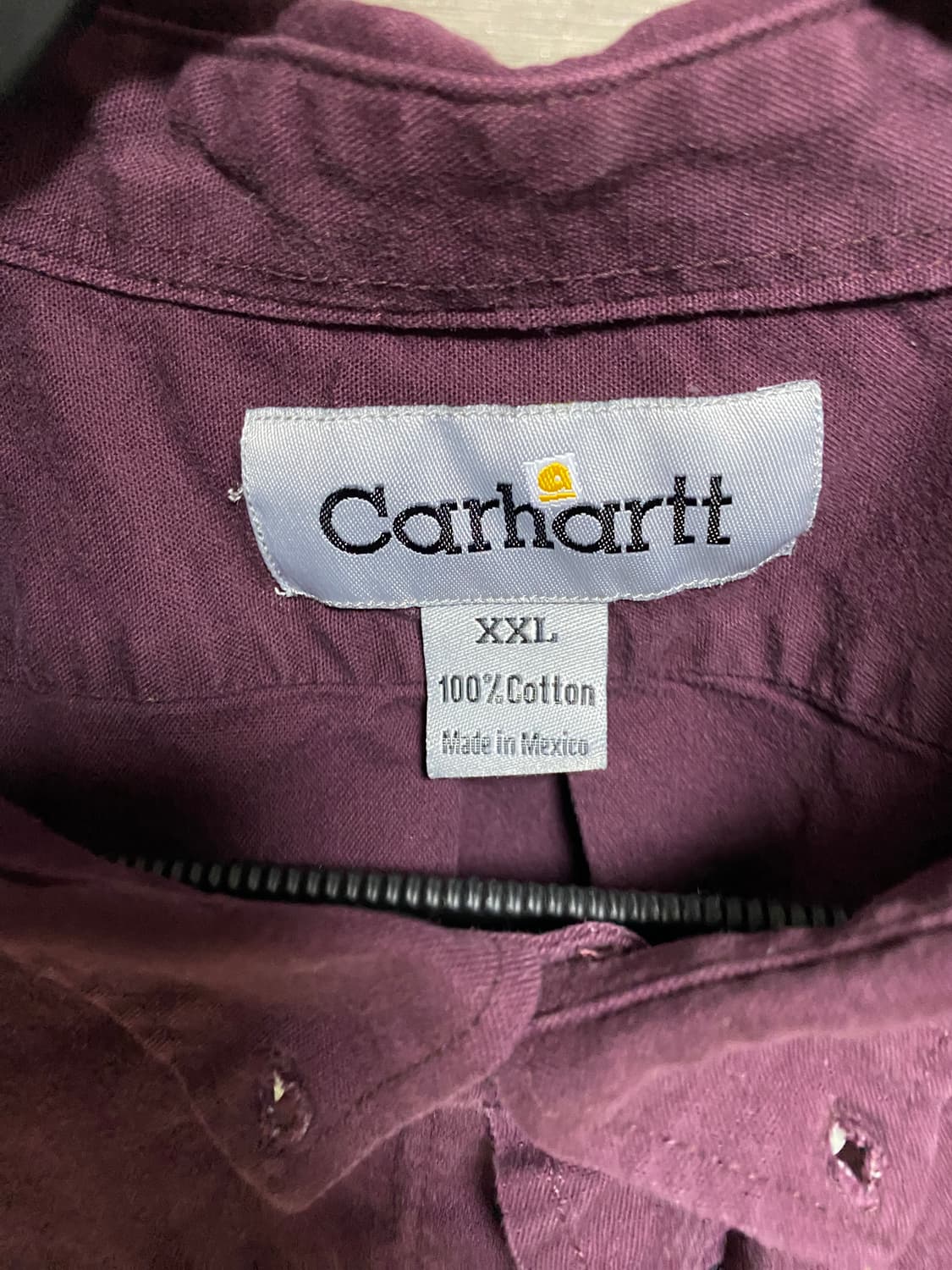 칼하트(Carhartt) 진 버건디 긴팔 셔츠(XXL) 상품이미지3
