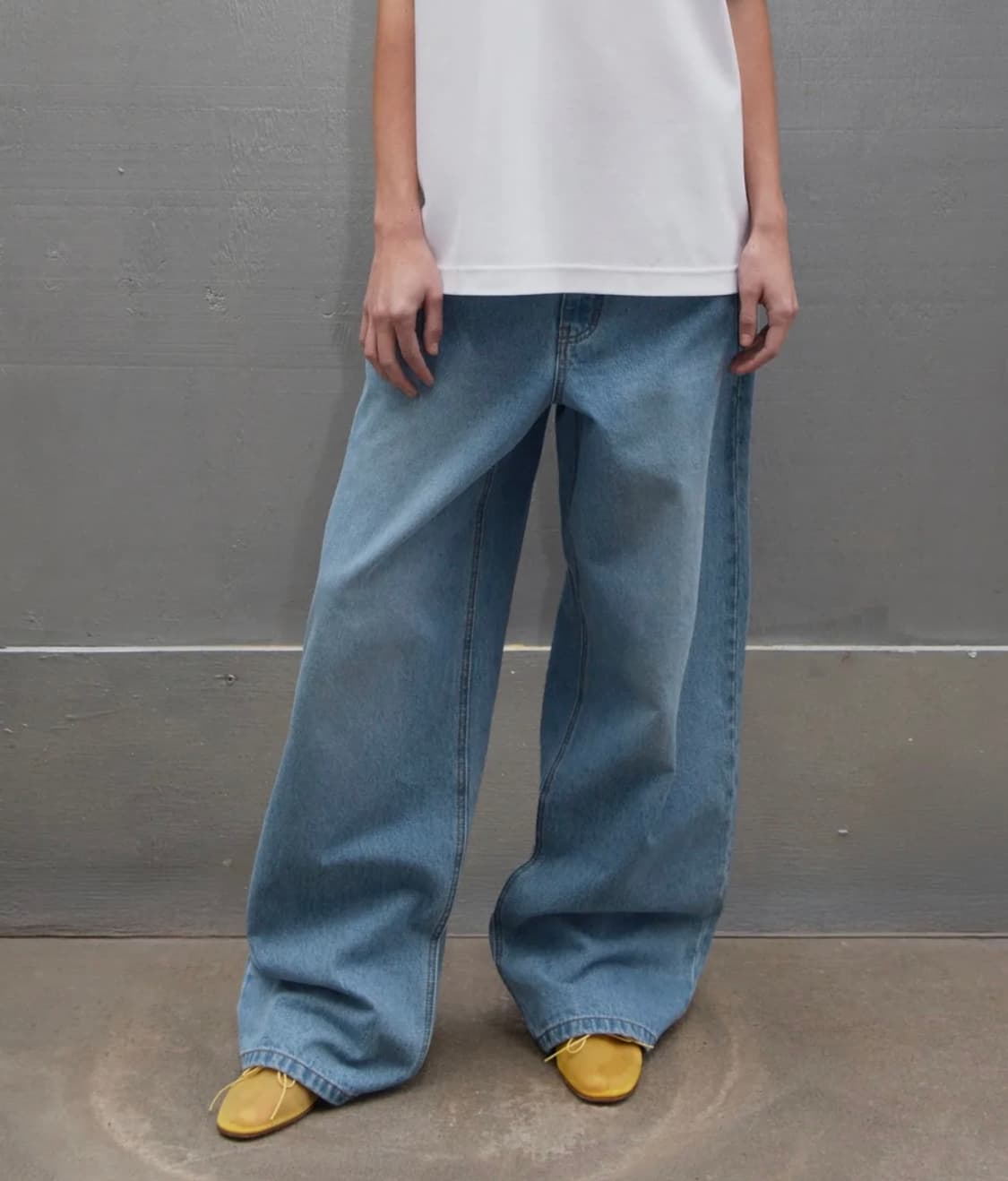 ERA WIDE FIT DENIM PANTS - LIGHT BLUE 상품이미지4