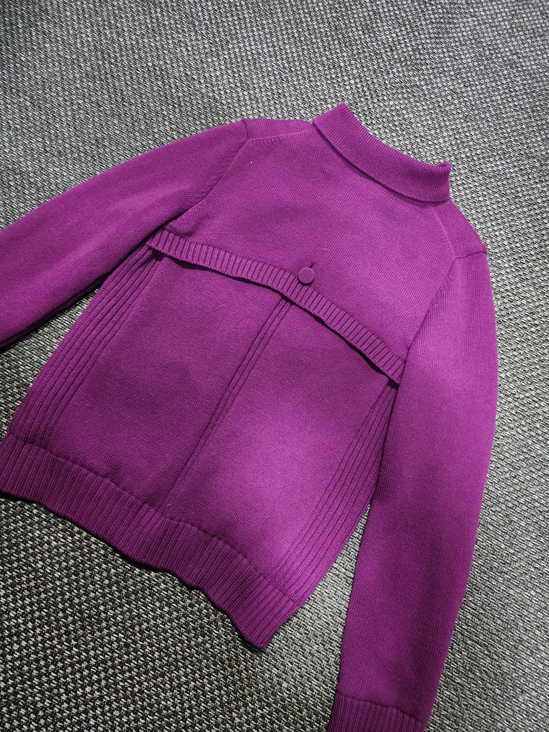 여성 라코스테 퍼플 포켓 가디건   38사이즈  상품이미지8