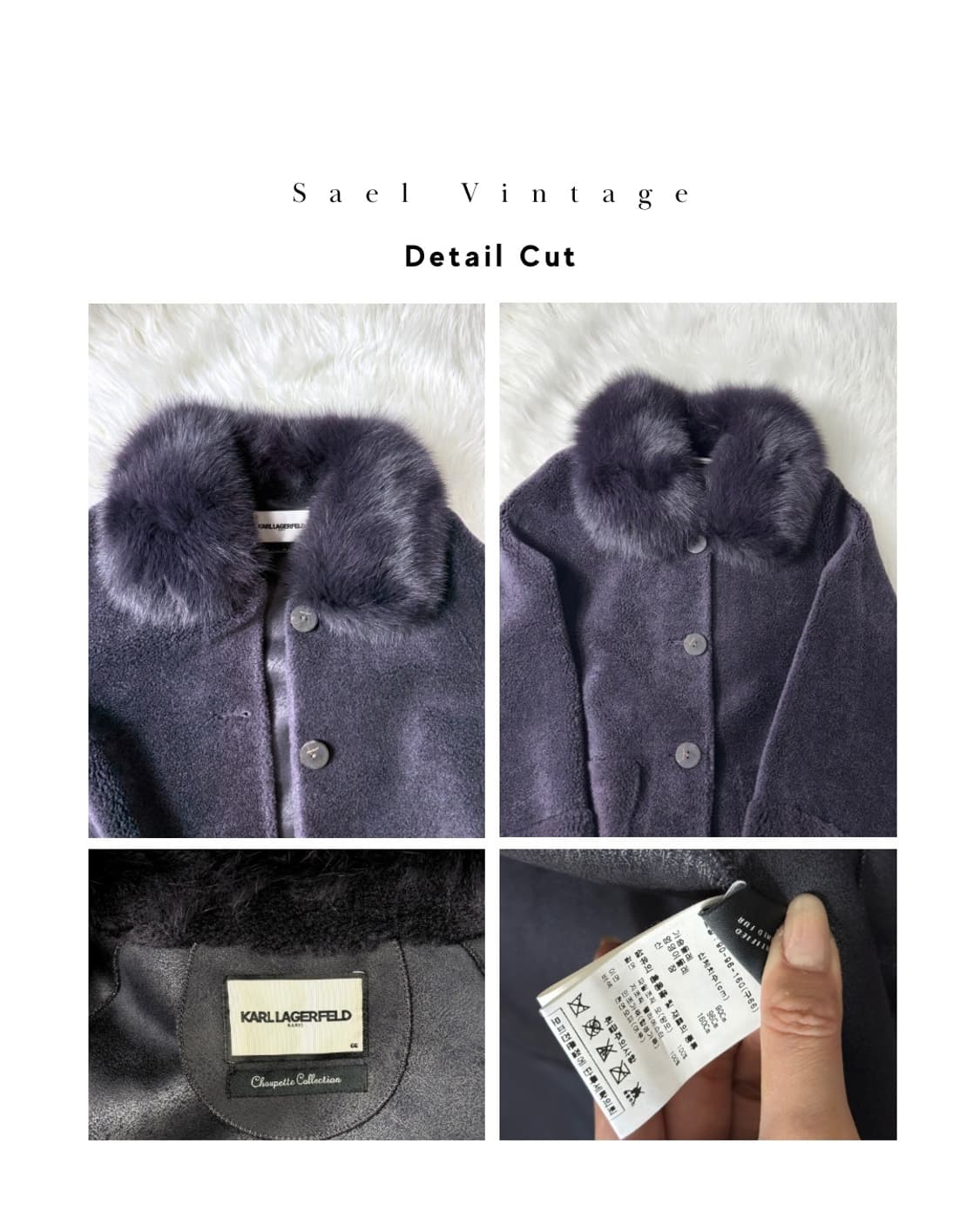 칼 라거펠트 폭스퍼 양모 롱코트 상품이미지7