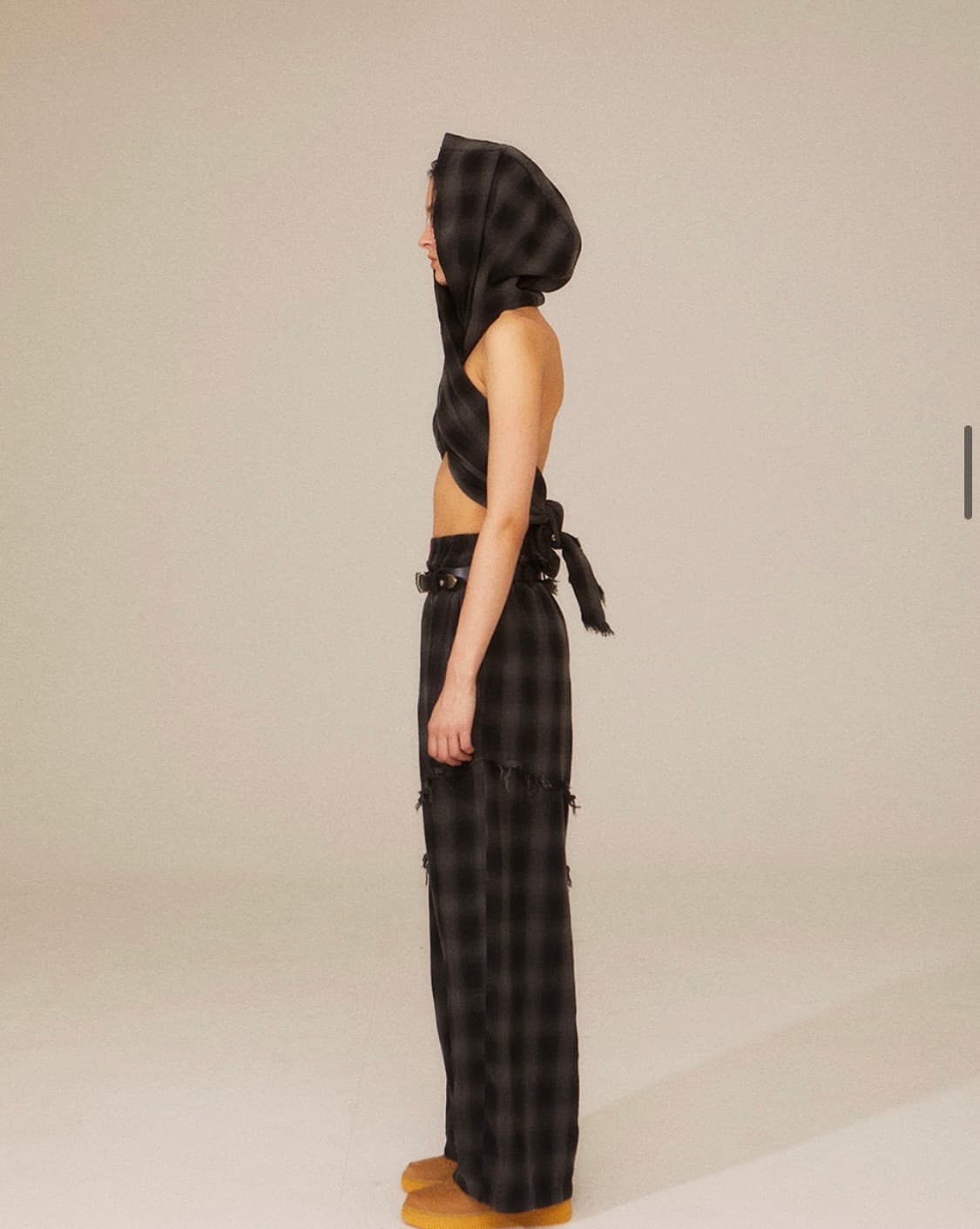 키치앤키스 체크 셔츠+후드 머플러+체크 팬츠코디 세트 셋업 상품이미지3