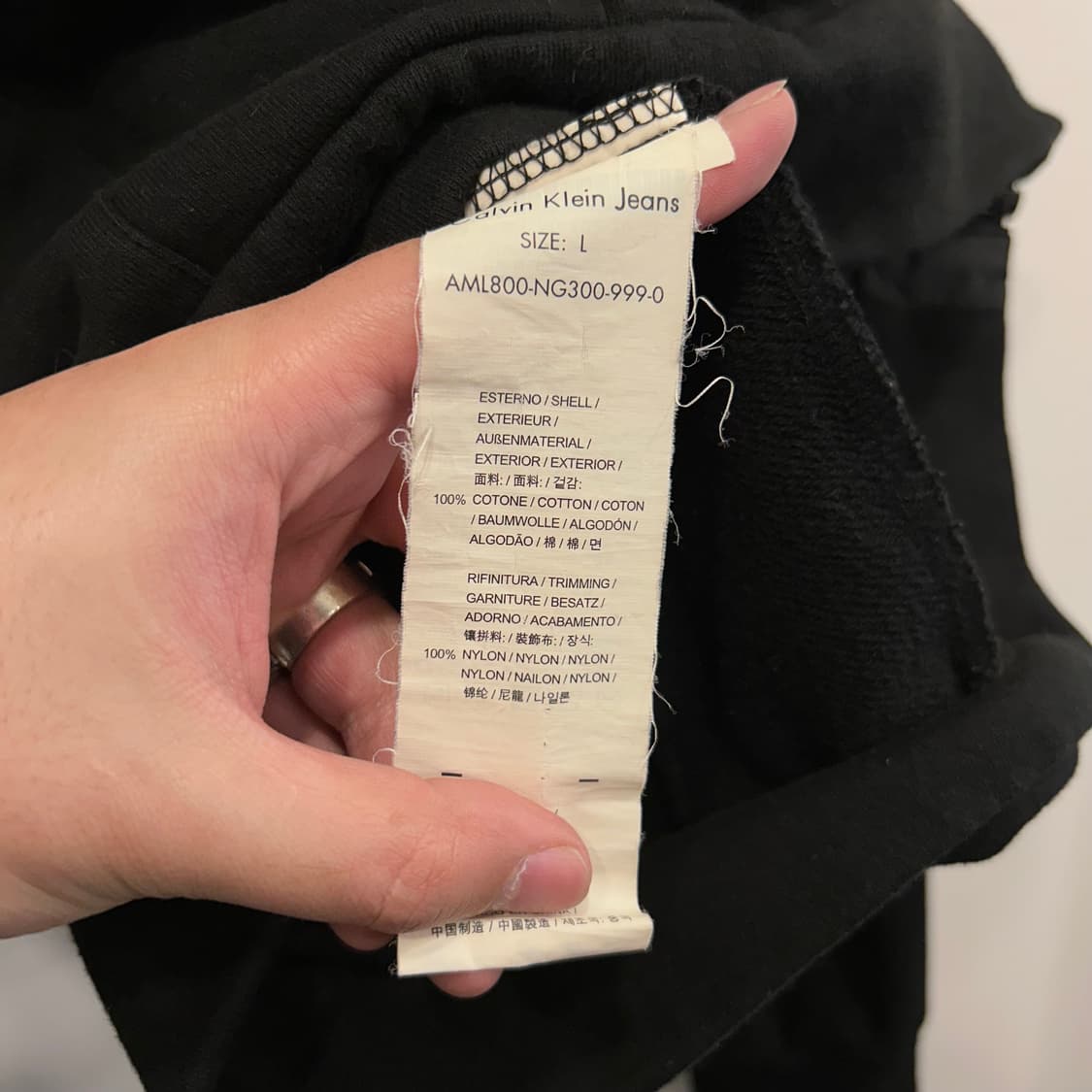 캘빈클라인 나일론 패치 이너후리스 코튼자켓 상품이미지4