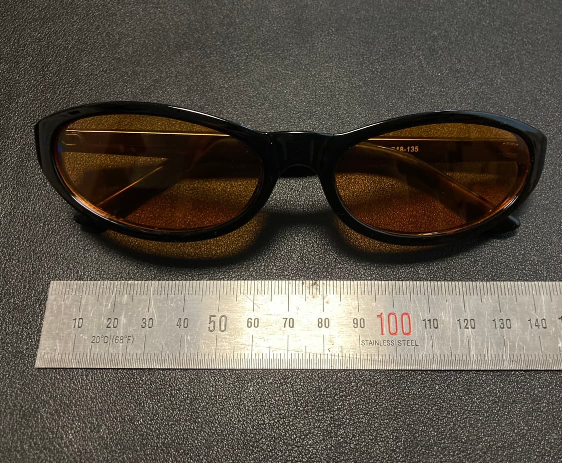 빈티지 오발 선글라스 블랙/오렌지 상품이미지1