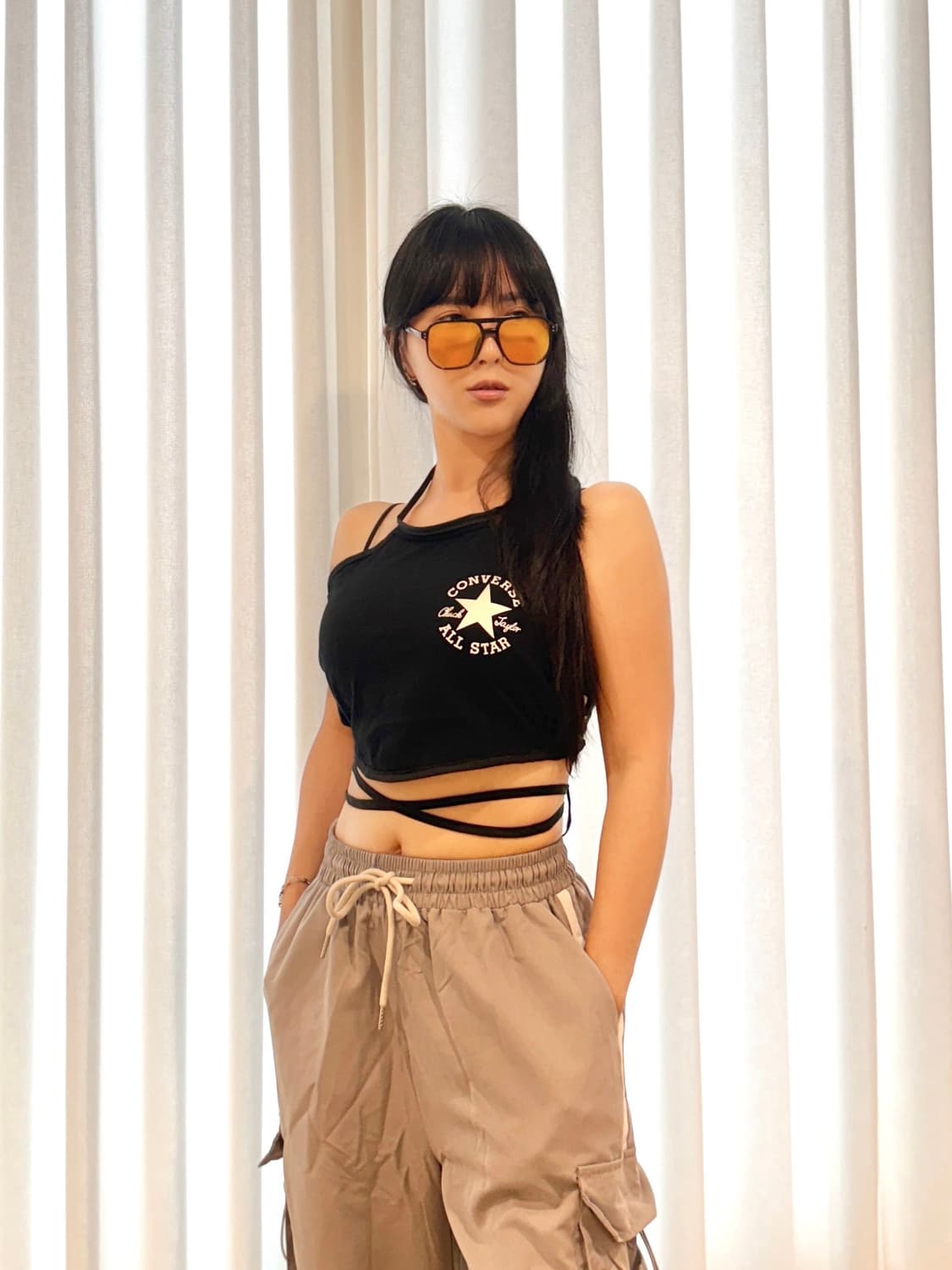 🖤 컨버스 스트랩 크롭탑 🖤 상품이미지1