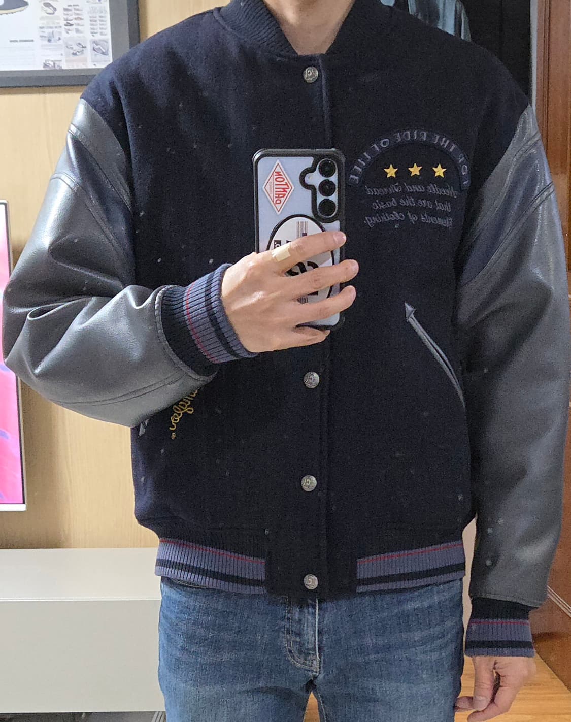 (착샷) 커버낫 x 랭글러 바시티 스타디움 자켓 상품이미지8