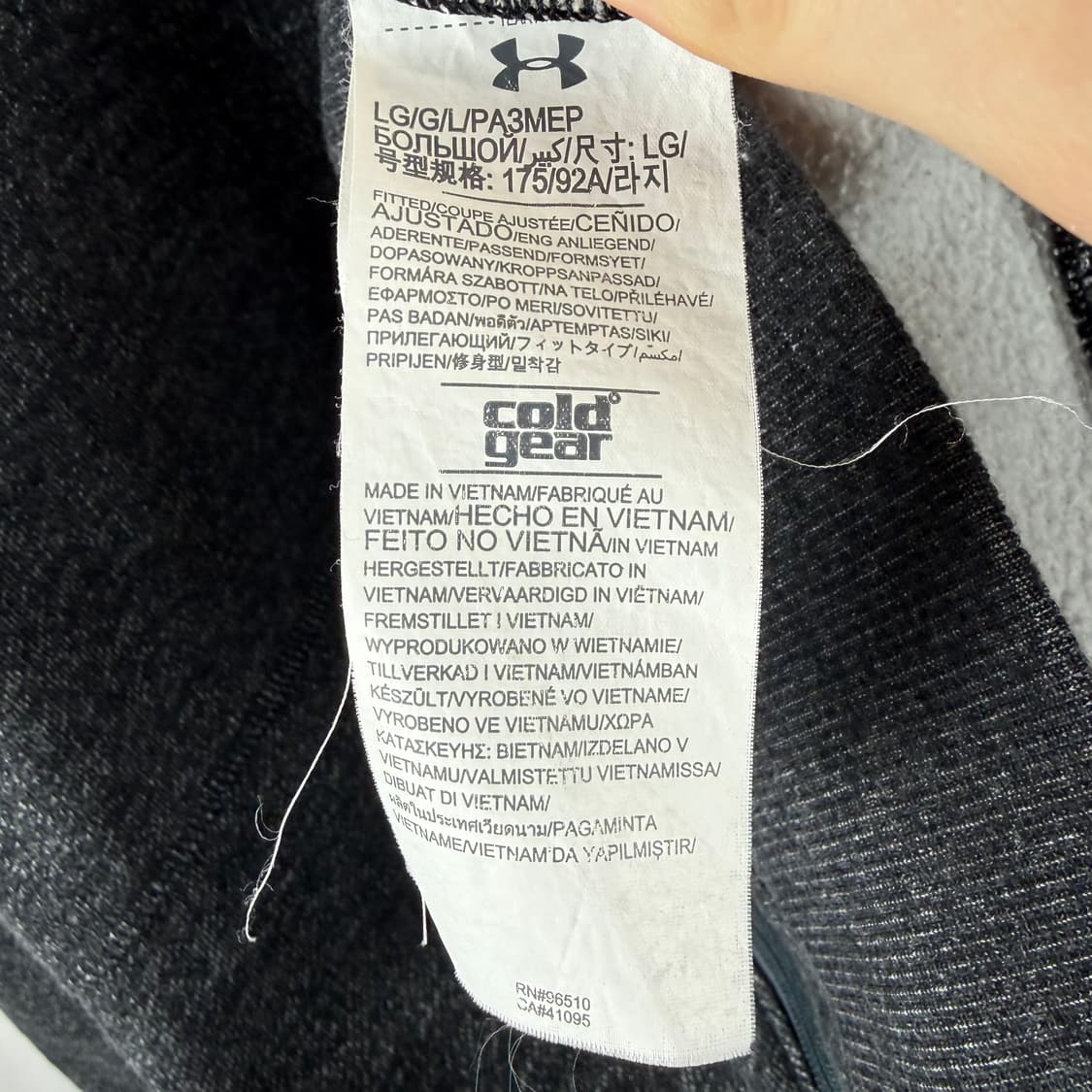 L) 언더아머 트레이닝 기모 후드 티 차콜 상품이미지4