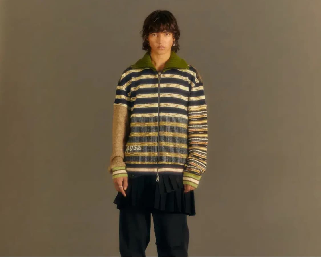 앤더슨벨 브리프덴 패치워크 집업 가디건 상품이미지1