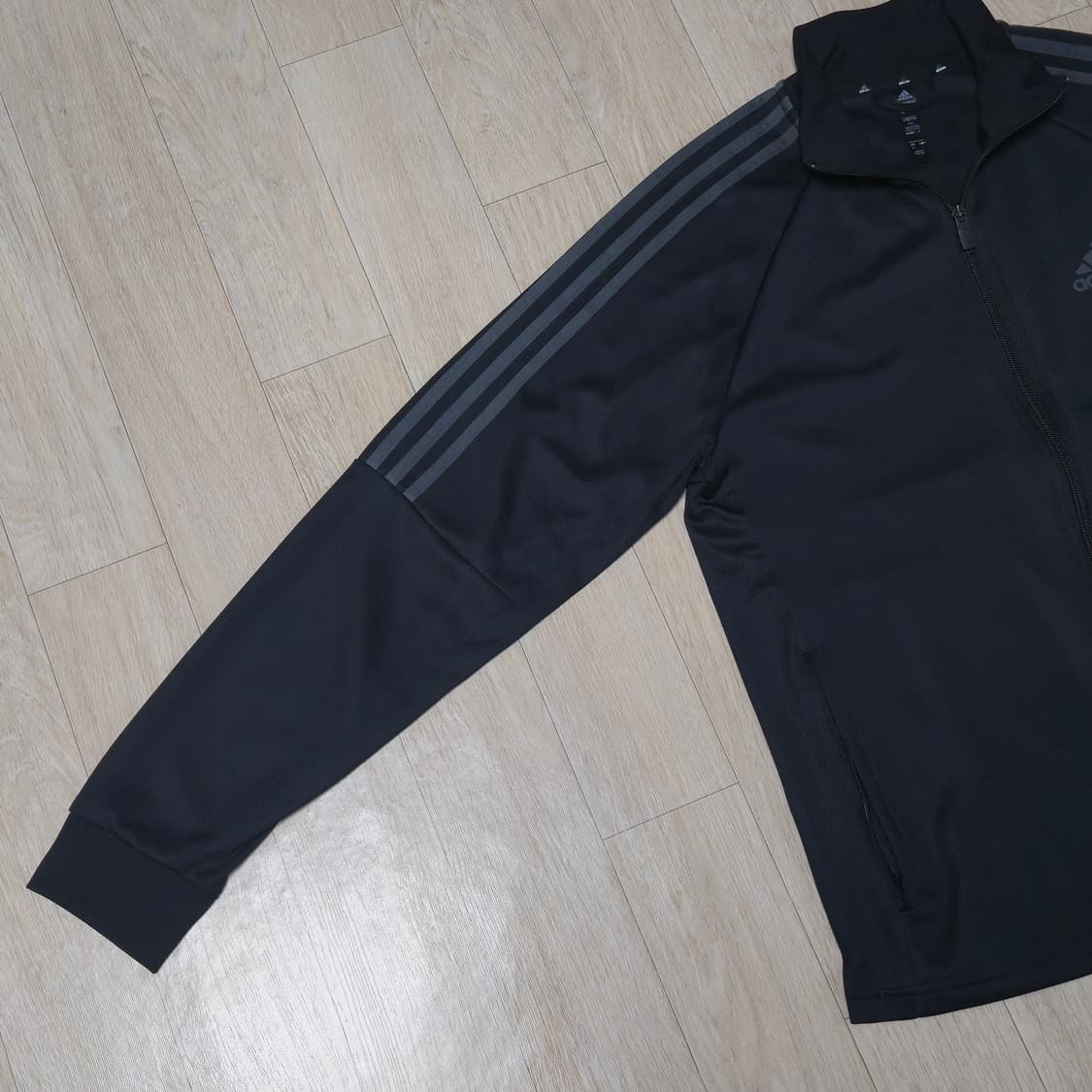 XL) 아디다스 블랙 차콜 삼선 트랙탑 져지 자켓 상품이미지5