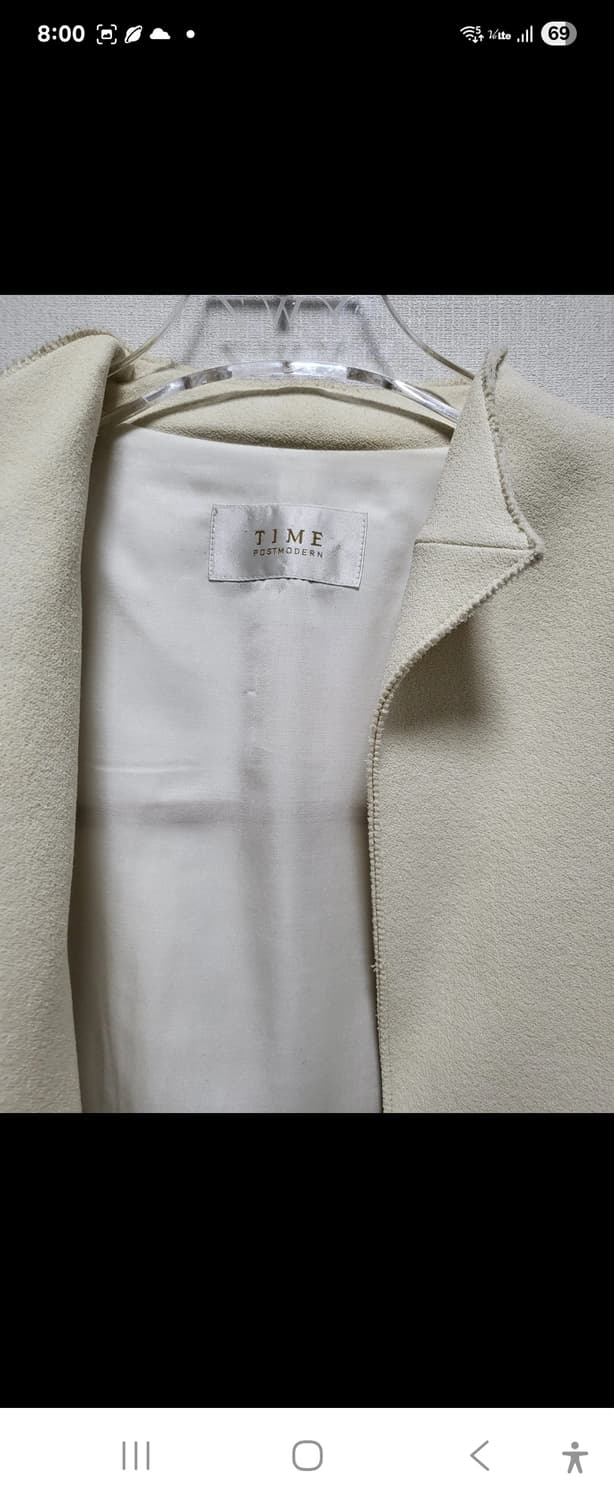 TIME 아이보리 코트 F사이즈 상품이미지5