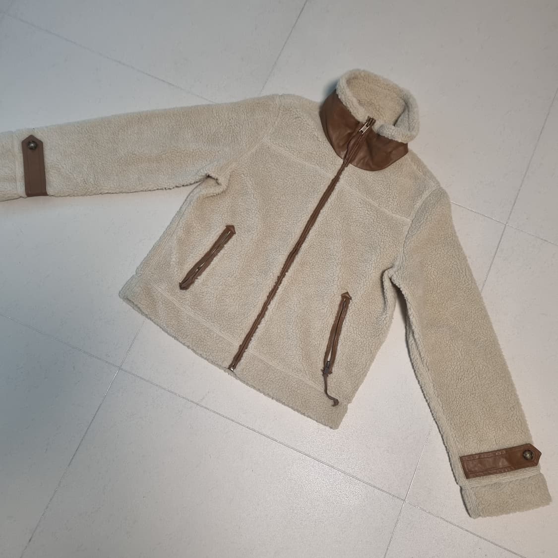 폴로 랄프로렌 양가죽 트림 쉐르파 플리스 자켓 상품이미지2