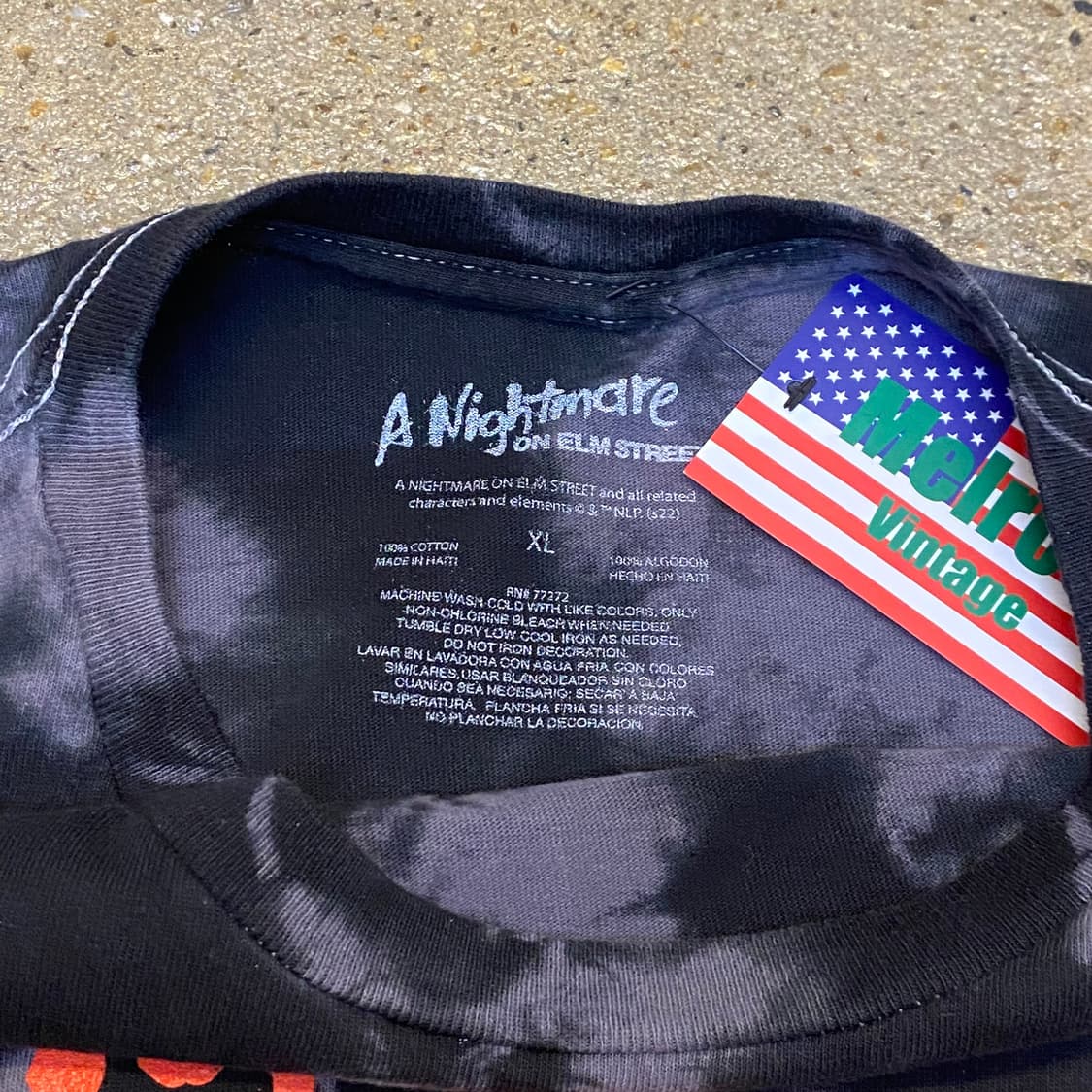 미국 빈티지 나이트메어 타이다이 프린팅 락티셔츠 반팔티 상품이미지4
