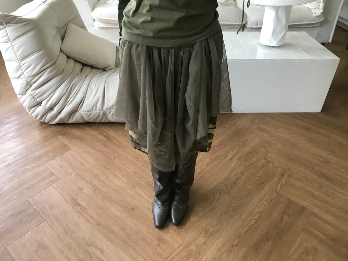 vintage pattern sha skirt 상품이미지3