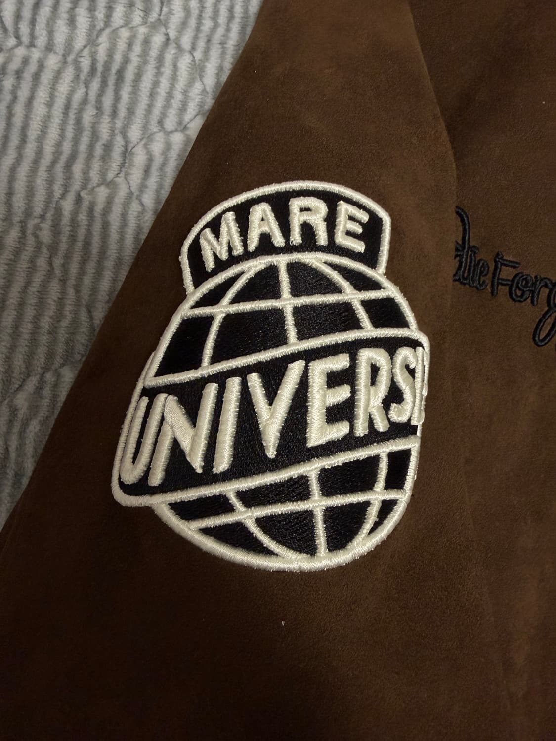 (M) 에스티유 스웨이드 바시티 자켓 브라운 상품이미지3