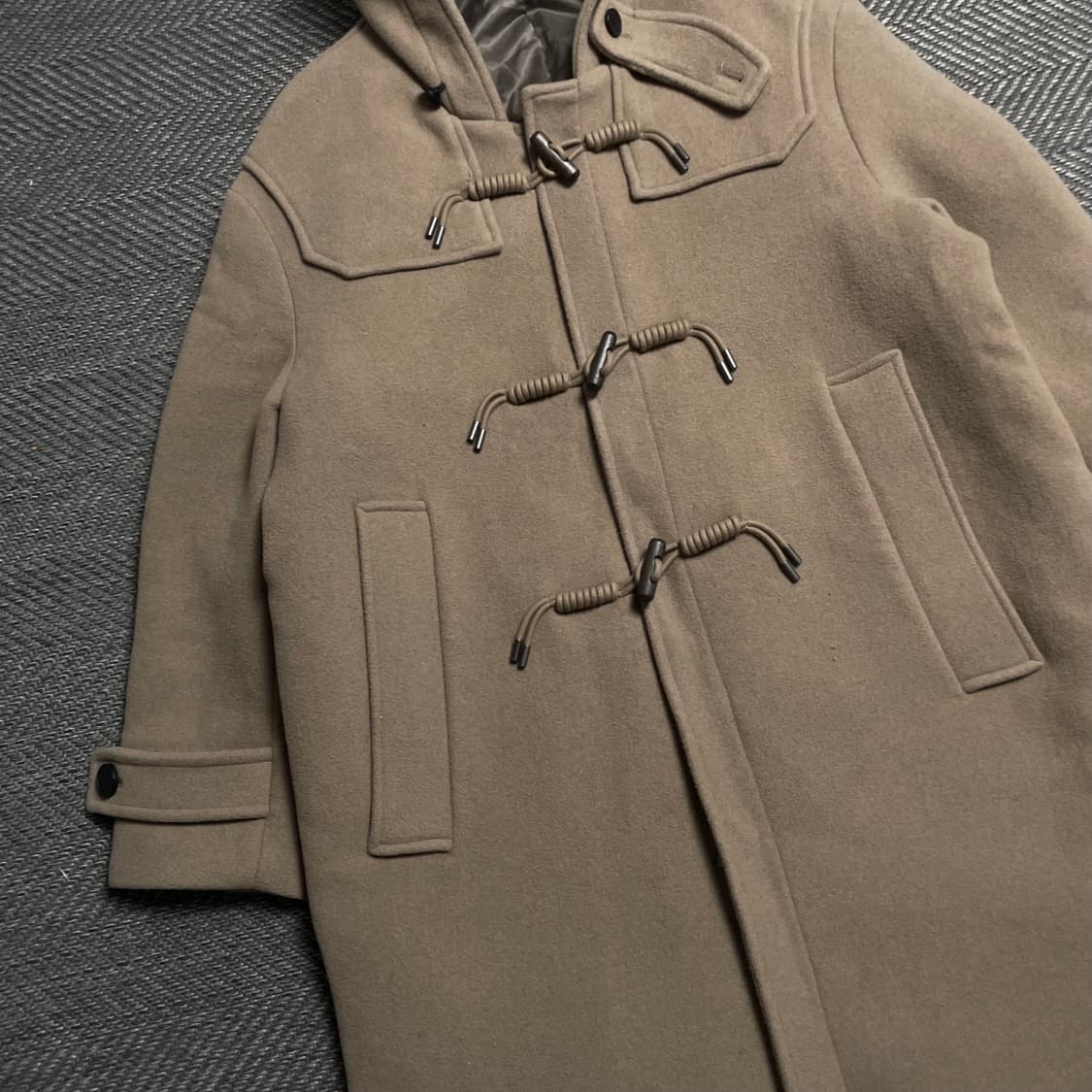 커스텀 어클락 아메카지 박시핏 더플 모직 롱 코트o 5413 상품이미지5