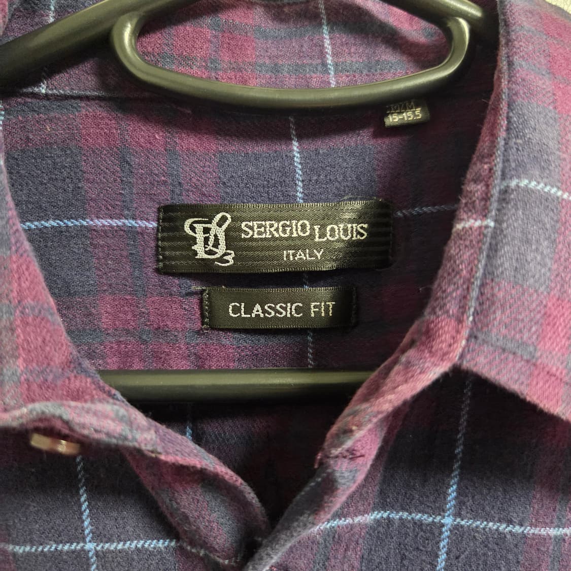 Sergio Louis Italy 플란넬 체크 셔츠 L(100) 상품이미지3