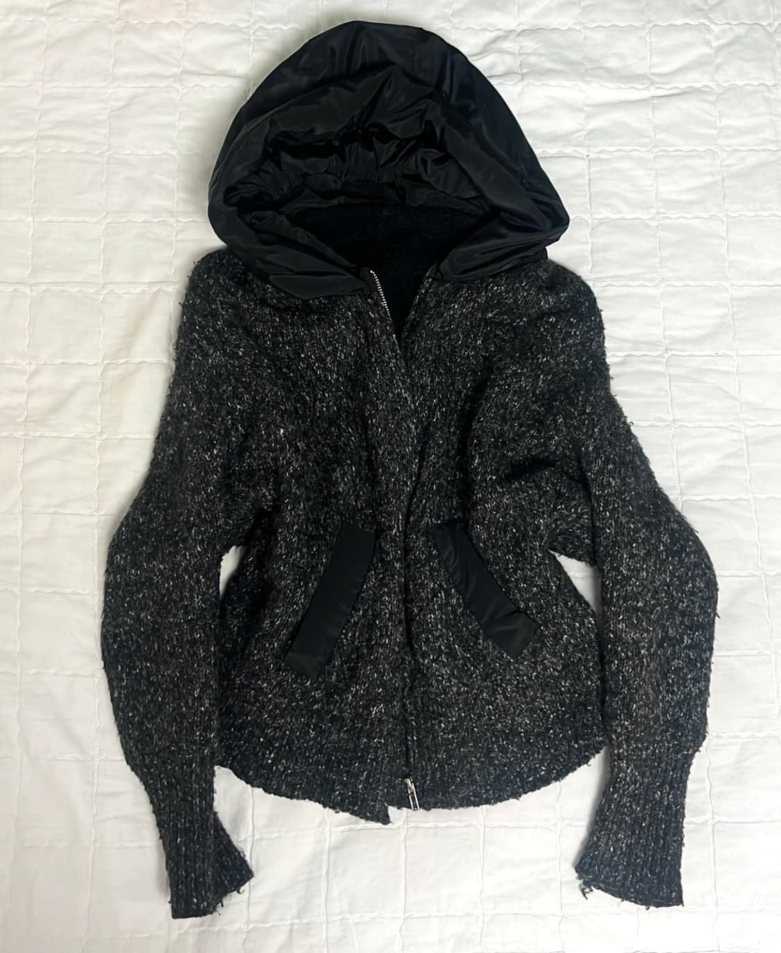 빈티지 뽀글이 니트 집업 상품이미지1