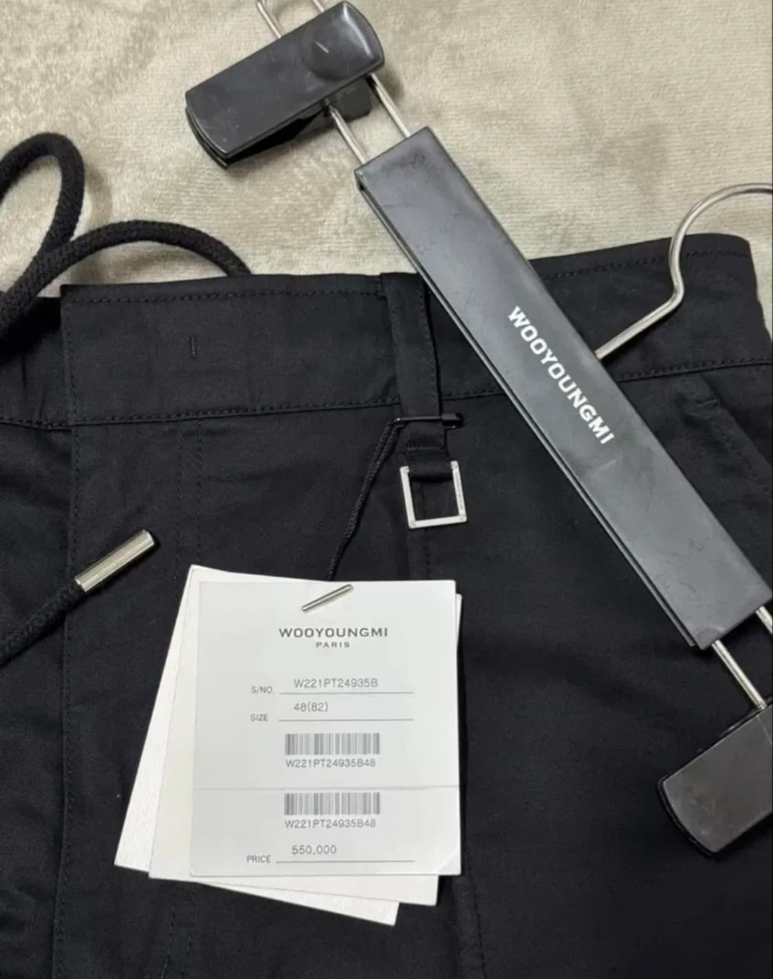 [48] 우영미 22SS 블랙 와이드 카고 팬츠 상품이미지5