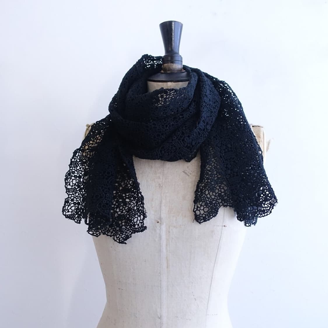 캐피탈 레이스 스톨 머플러 블랙 상품이미지7