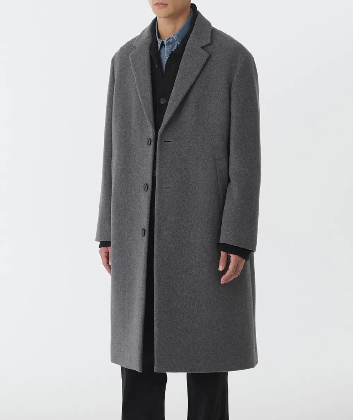 무신사 스탠다드 데일리 싱글코트 미디엄 그레이 상품이미지2