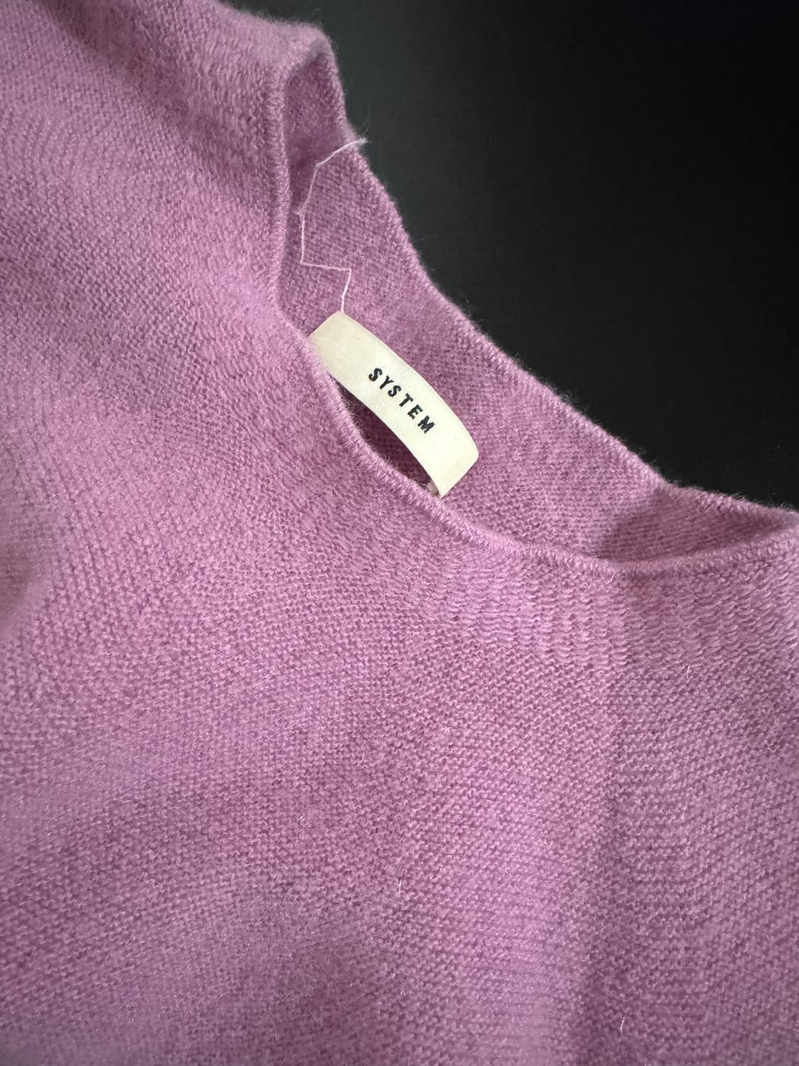 여성 한섬 시스템 양모 캐시미어 크롭 니트 상품이미지3