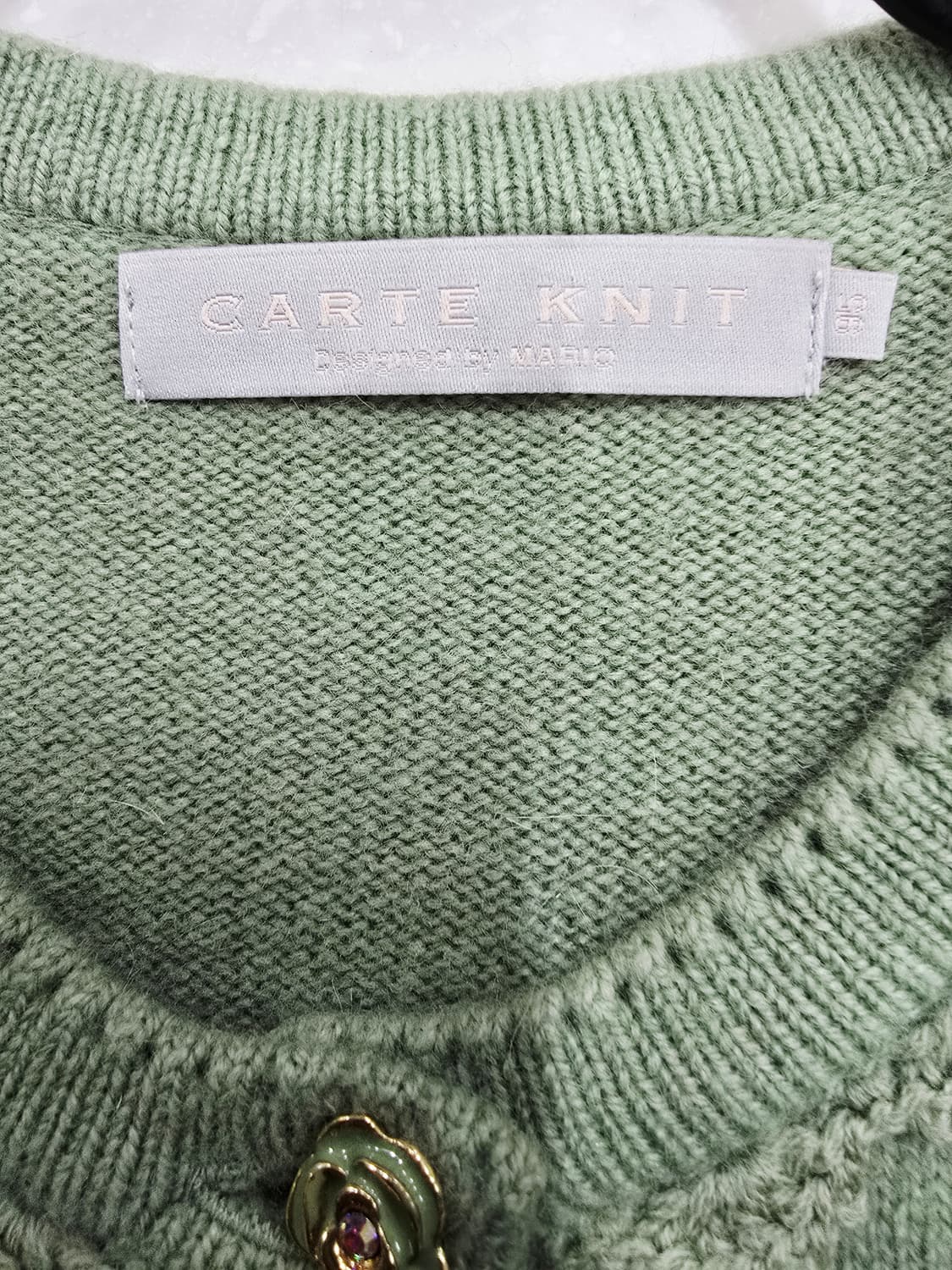 까르뜨니트 앙고라 비즈 장식 가디건 상품이미지9