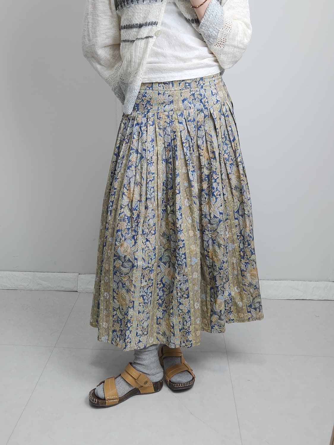 플로럴 에스닉 롱 스커트 상품이미지5