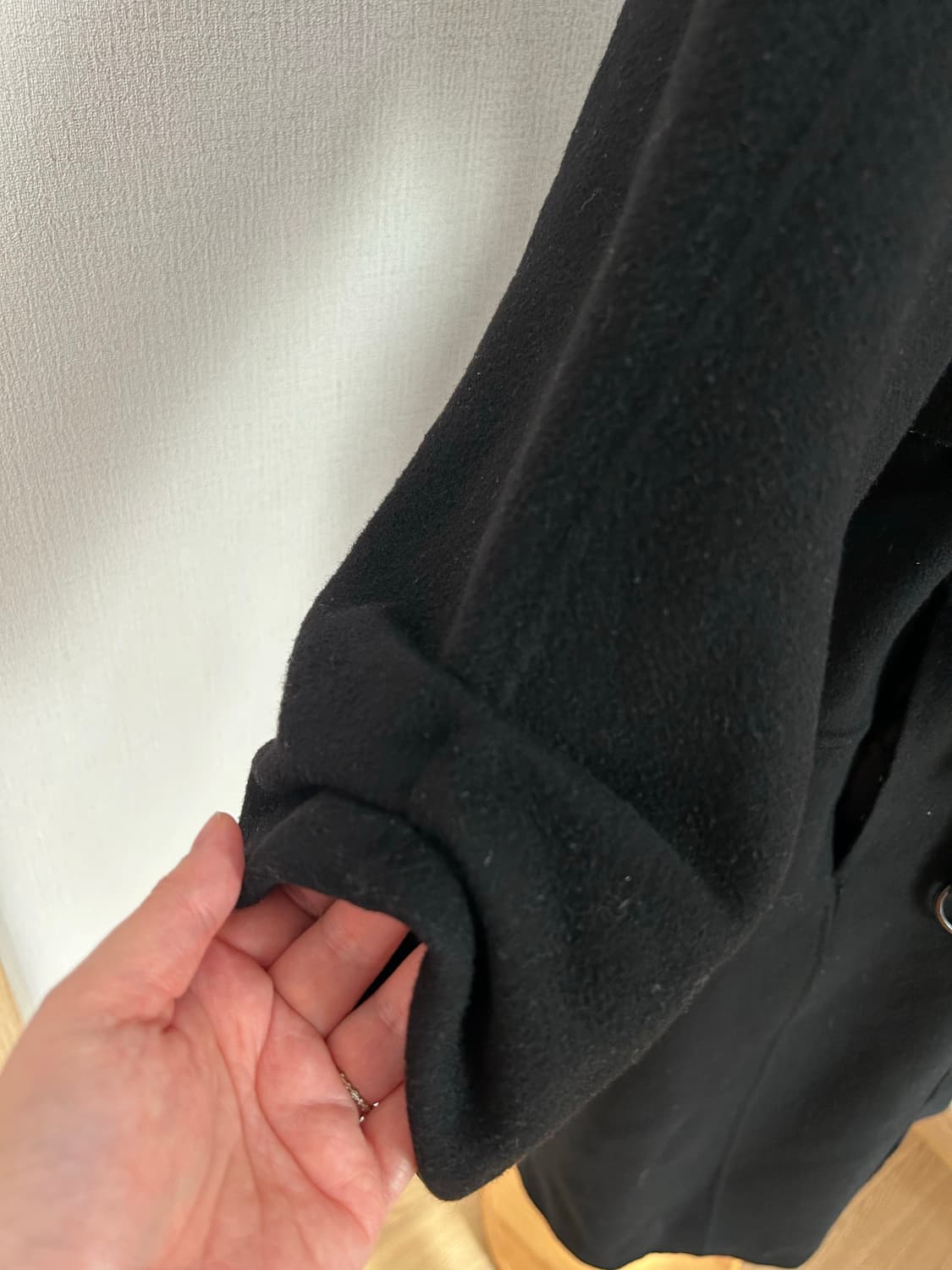 TIME 케시미어 블랙 코트 상품이미지3